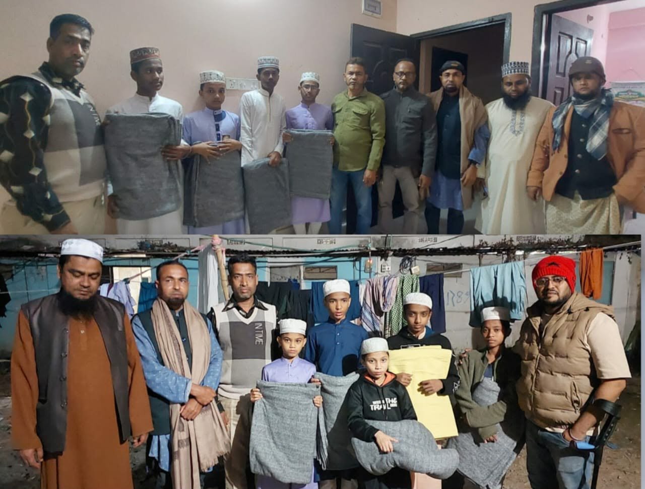 শীতার্ত  অসহায়দের পাশে ছাতক উপজেলা প্রেসক্লাব