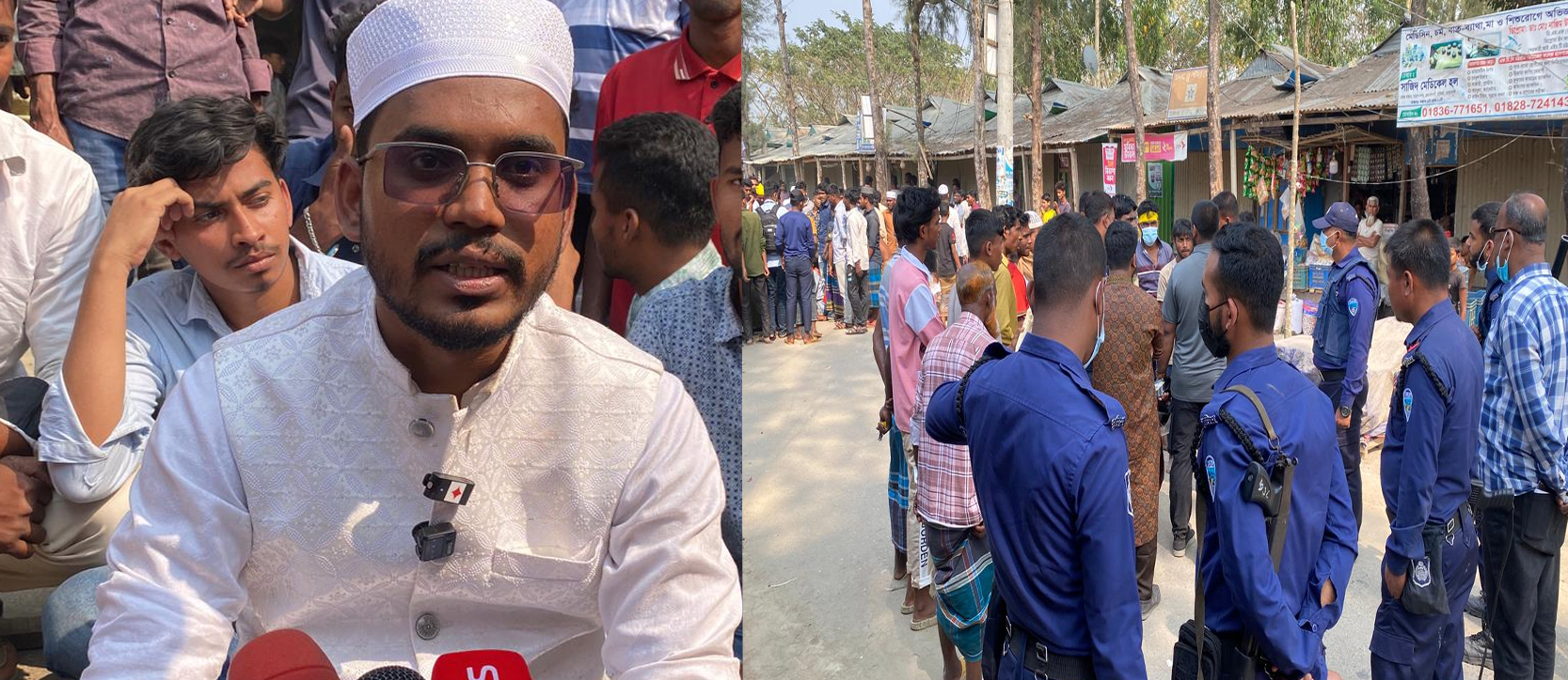 সংঘর্ষের স্থলে সড়কে অবস্থান নিয়েছেন এমপি হান্নান মাসউদ