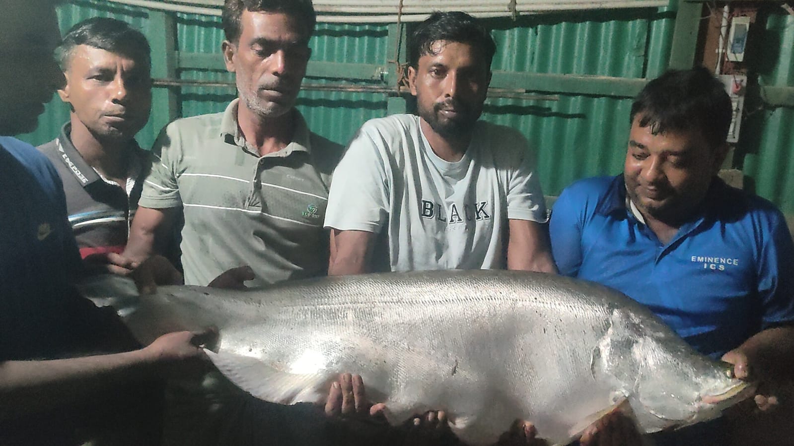 বারনই নদে জেলের বড়শিতে ১৪ কেজির বিশাল চিতল