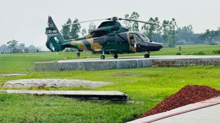 দীর্ঘদিন পর সচল শিবগঞ্জের হেলিপ্যাড, সংস্কারের পর প্রথম অবতরণ সেনাপ্রধানের