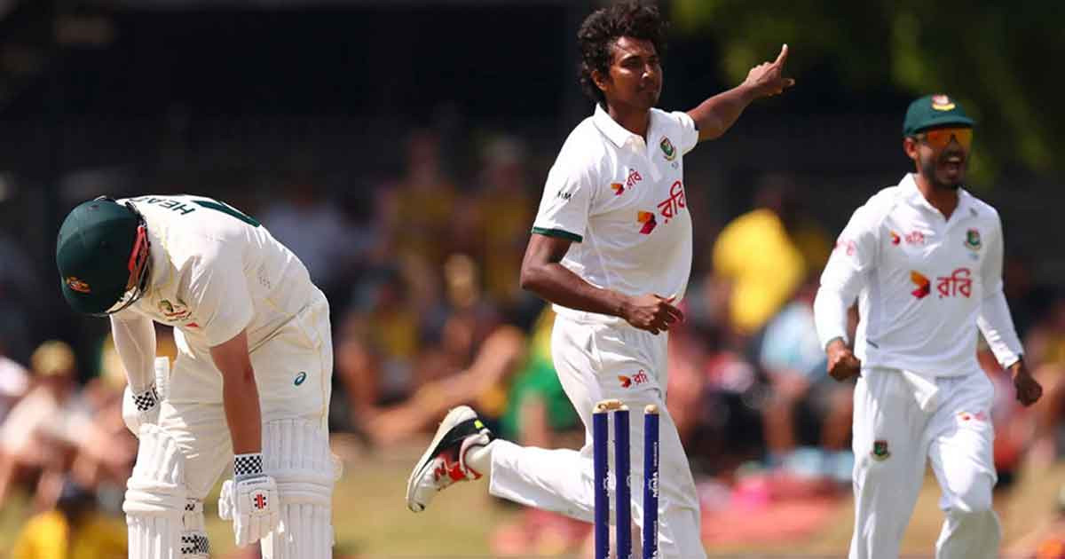 হাসান মাহমুদের পেসে বিপদে অস্ট্রেলিয়া