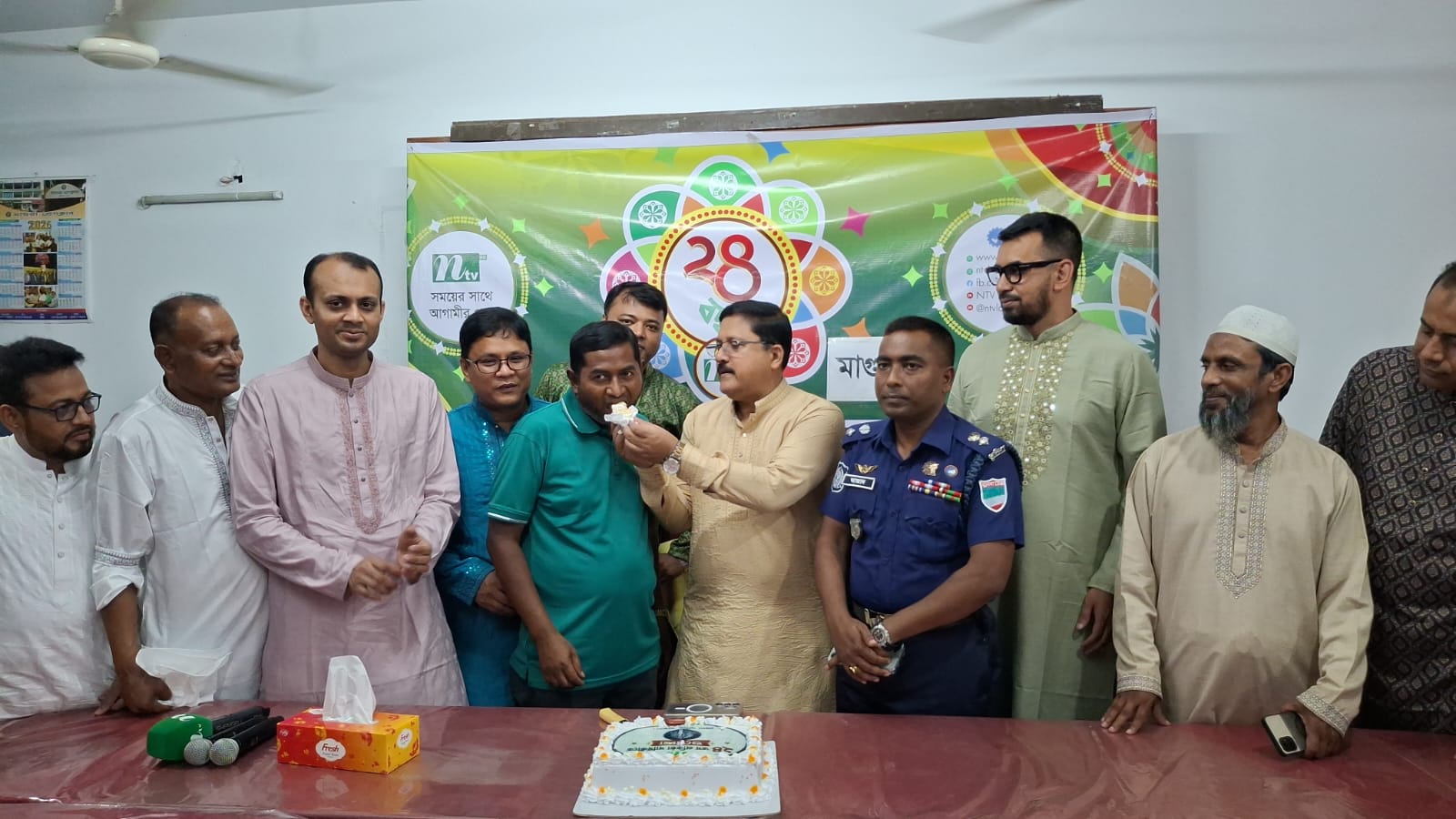 এনটিভির ২৪ বছরে পদার্পন উপলক্ষে মাগুরায় বর্ণাঢ্য র‍্যালি, আলোচনা সভা ও কেক কাটা