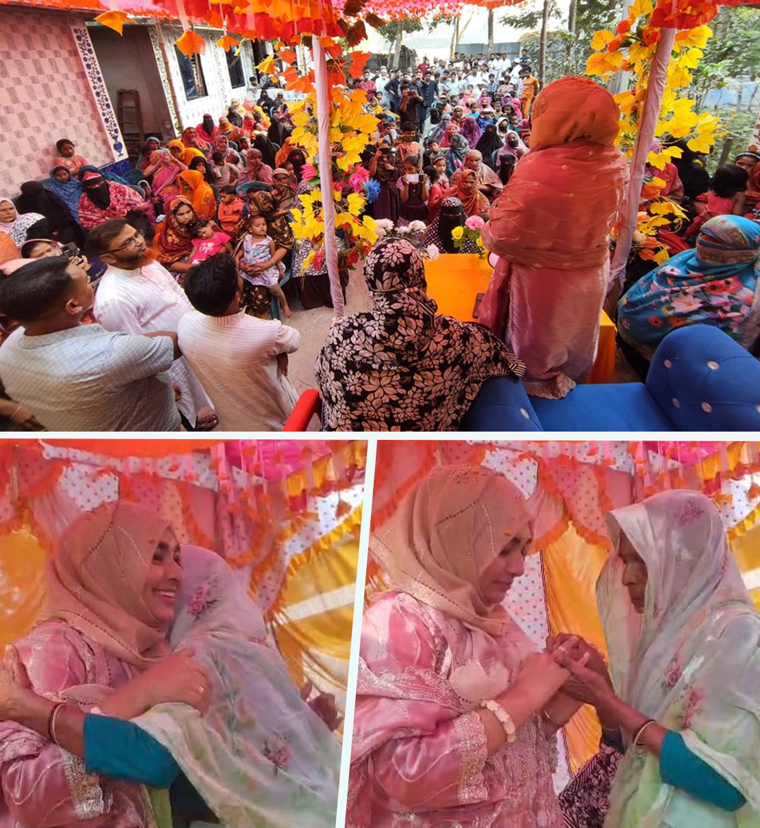 হান্নান মাসুদের স্ত্রীকে স্বর্ণের আংটি উপহার দিলেন  বৃদ্ধা ভোটার