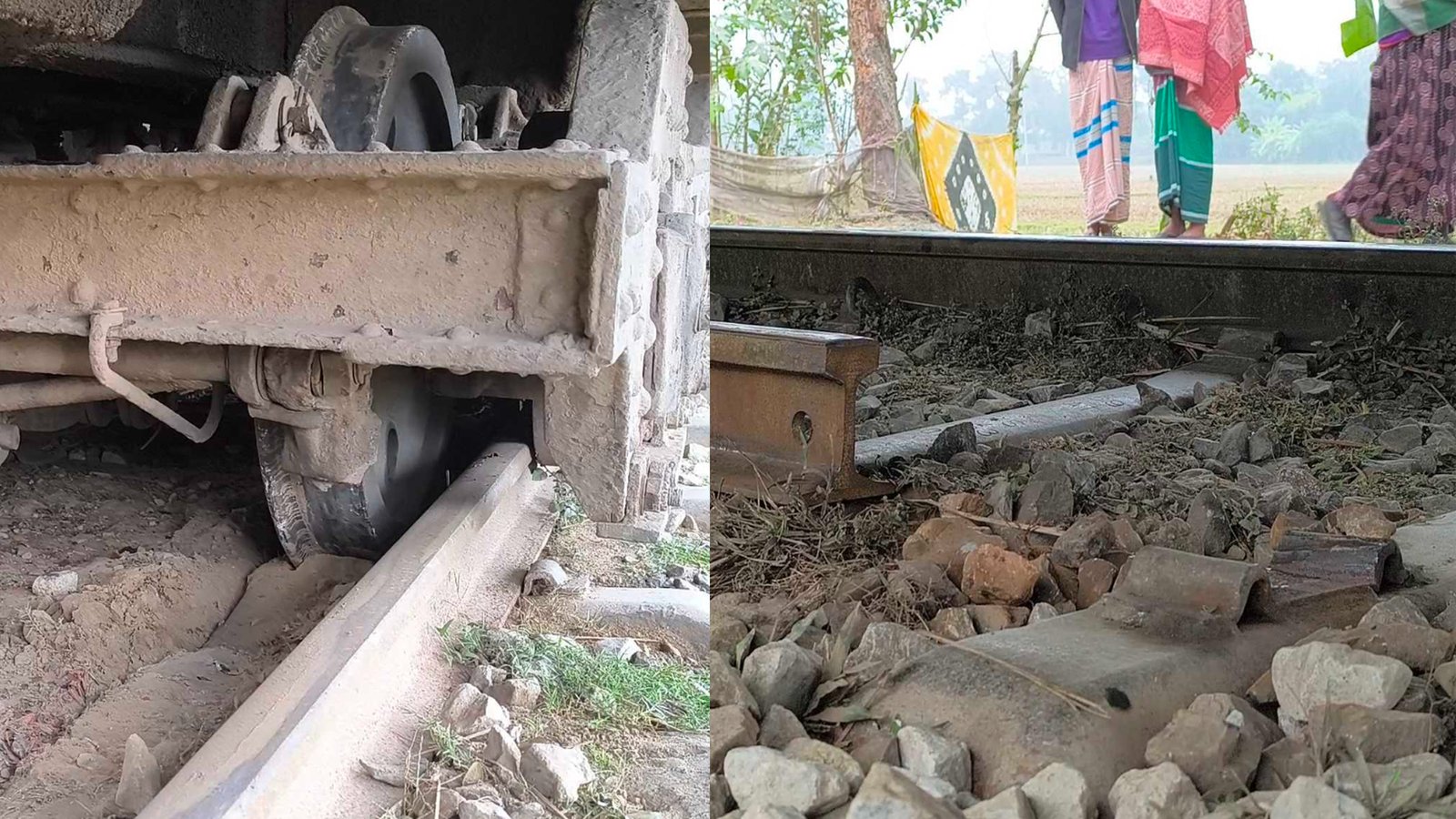 ময়মনসিংহে রেললাইন খুলে ফেলল দুর্বৃত্তরা, ট্রেন লাইনচ্যুত