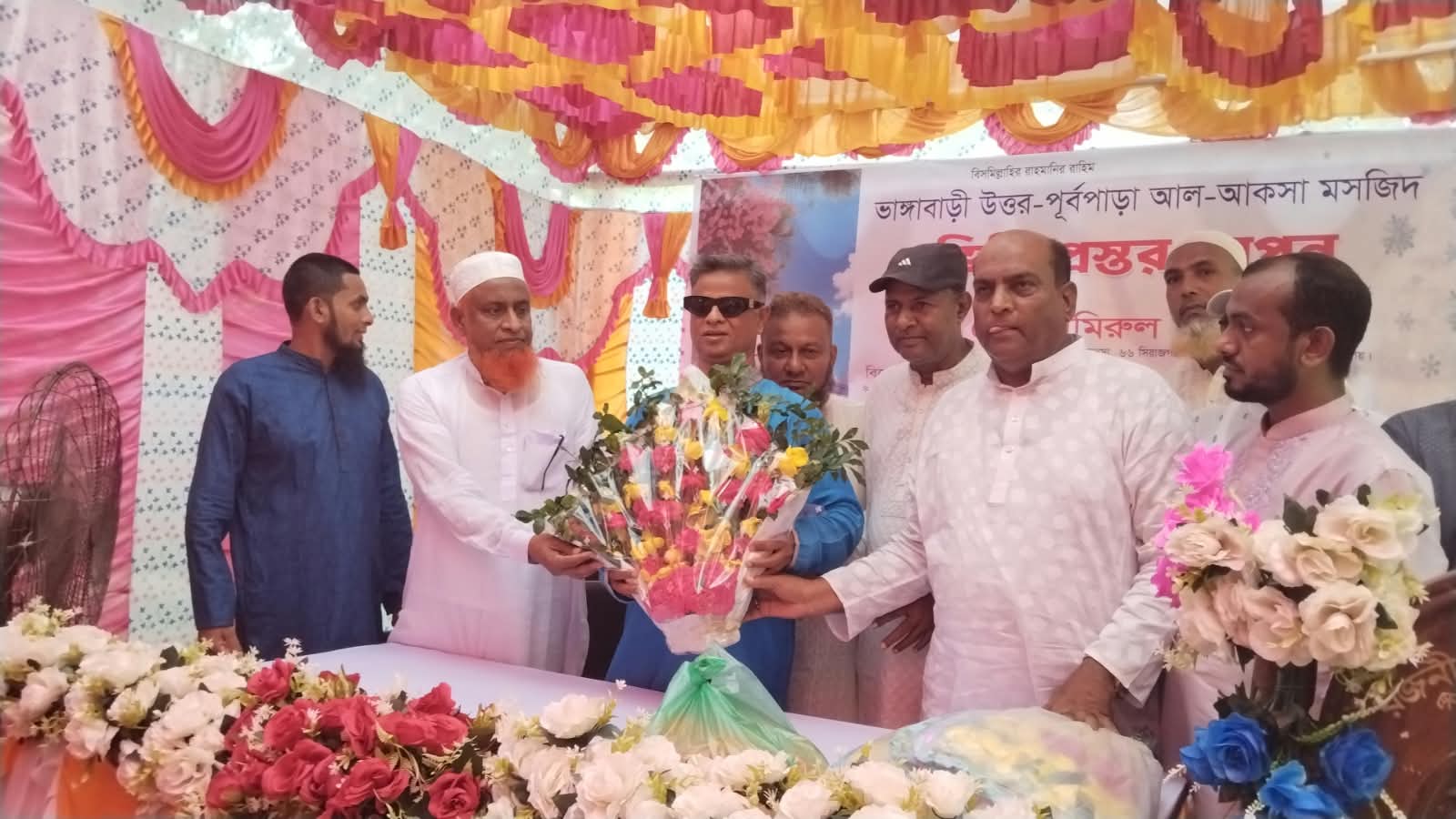 বেলকুচিতে ভাঙ্গাবাড়ী উত্তর-পূর্বপাড়া আল-আকসা মসজিদের ভিত্তিপ্রস্তর স্থাপন