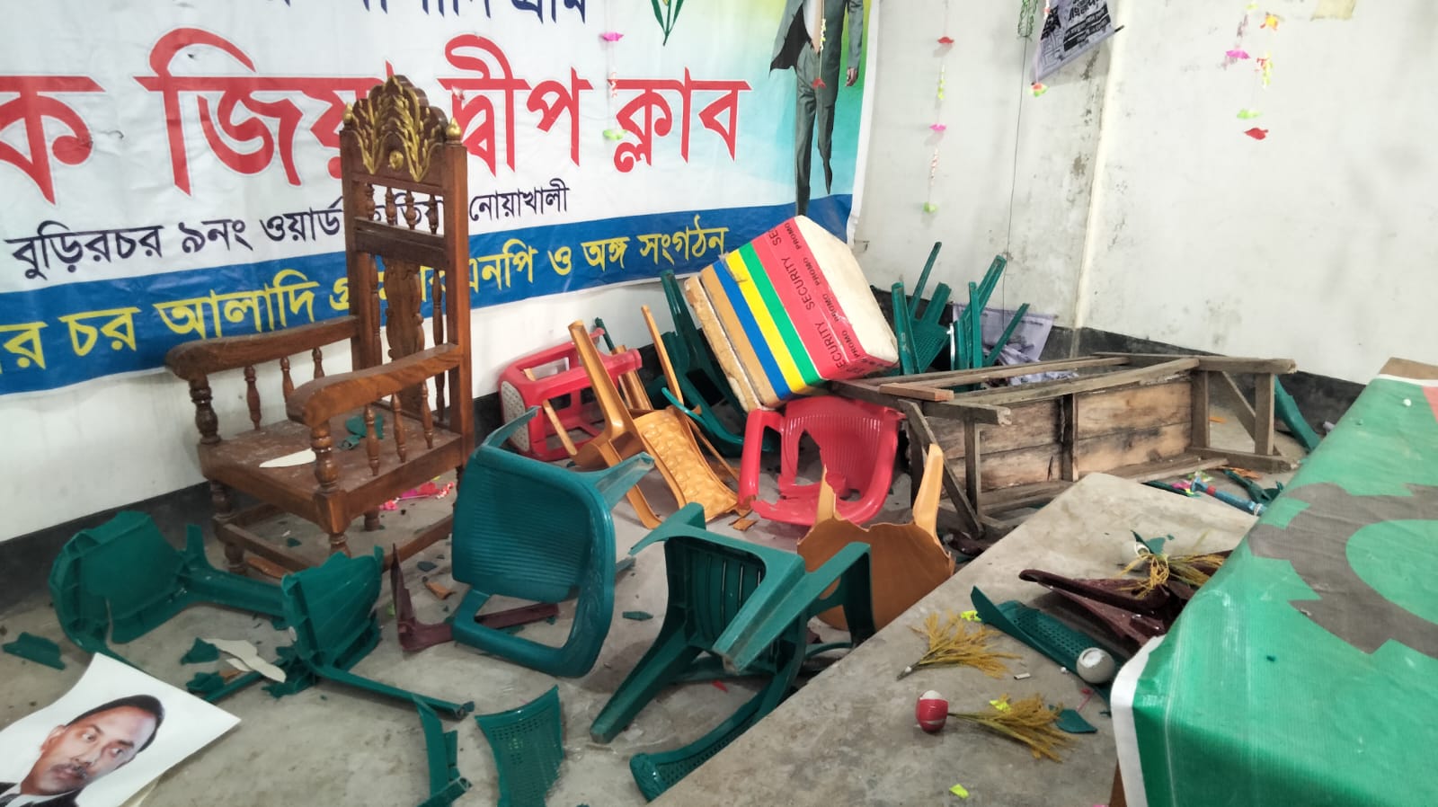 হাতিয়ায় বিএনপির অফিস ভাঙচুর