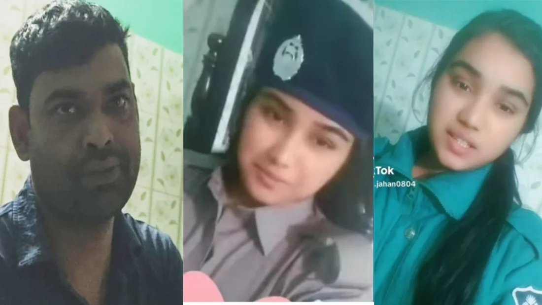 স্বামী পুলিশ, ইউনিফর্ম পরে স্ত্রী করেন টিকটক