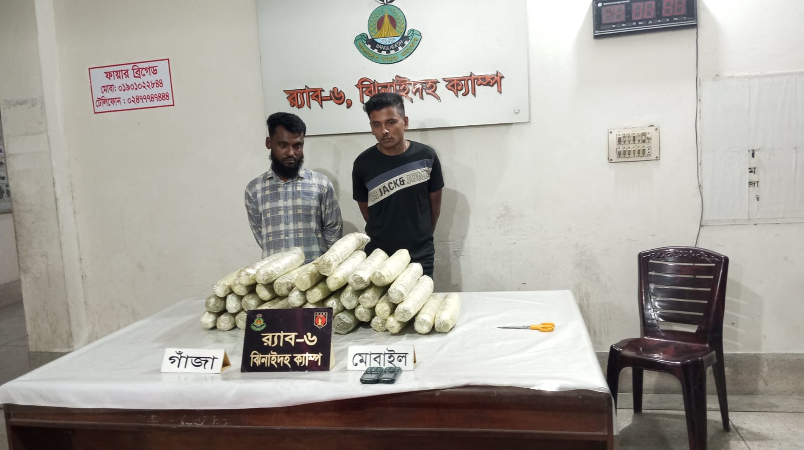 মাগুরায় র‍্যাবের অভিযানে সাড়ে ২০ কেজি গাঁজাসহ আটক ২
