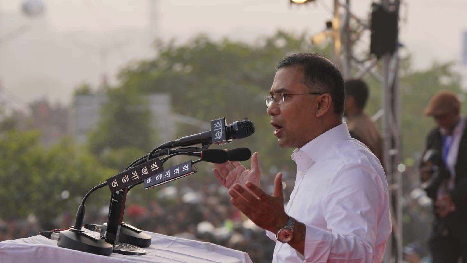 ১৬ মিনিটের বক্তব্যে যা বললেন তারেক রহমান