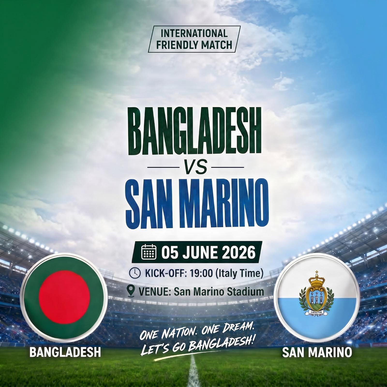 ইতিহাসের দ্বারপ্রান্তে বাংলাদেশ ফুটবল দল, প্রথমবার ইউরোপের দেশের বিপক্ষে ম্যাচ।