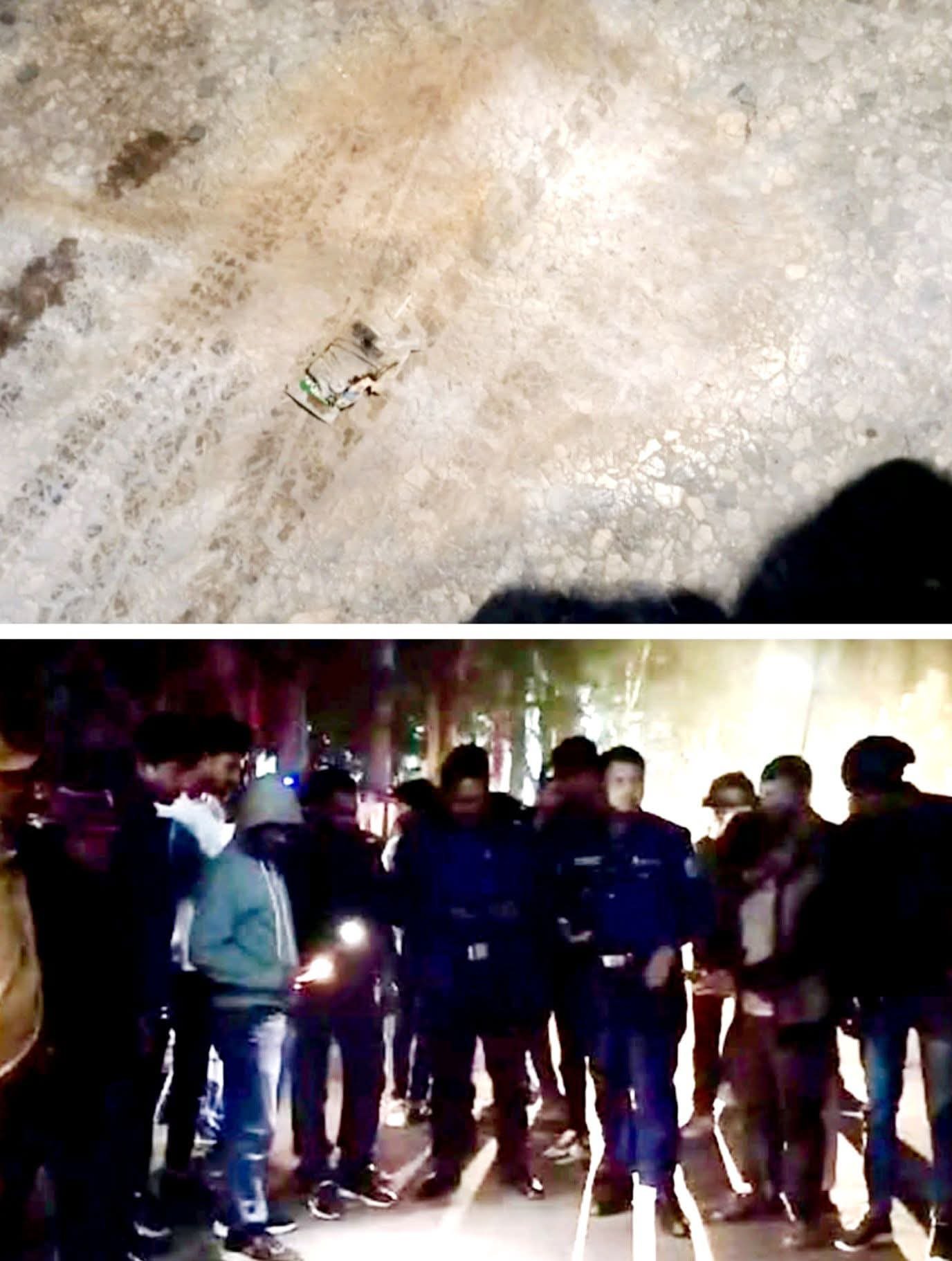 মানিকগঞ্জে ডিসি অফিসের সামনে  ক'কটেল বি'স্ফো'রণ